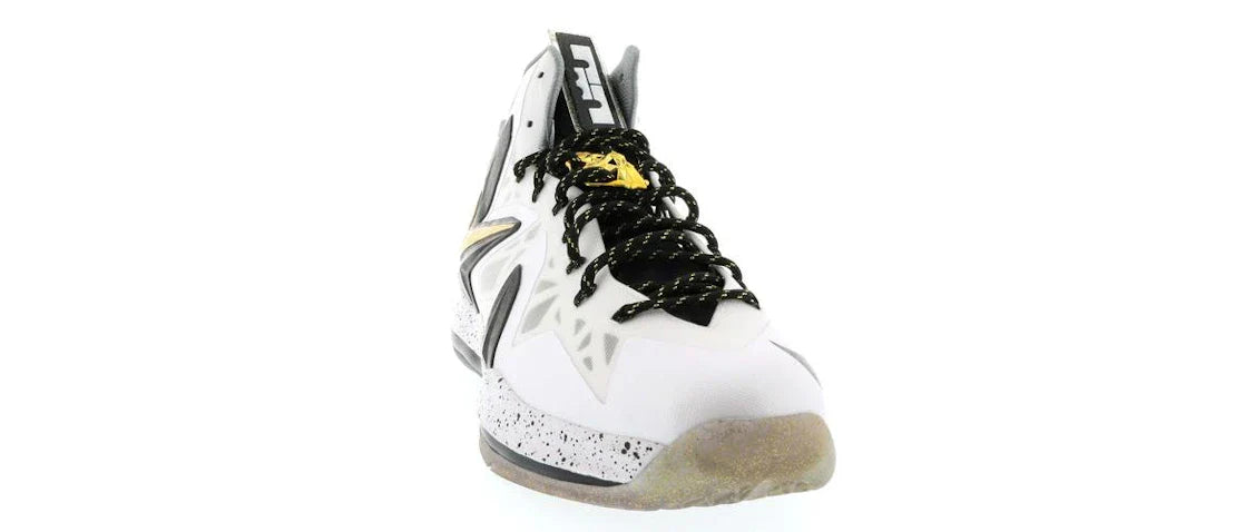 Nike LeBron X Elite+ Weiß Gold
