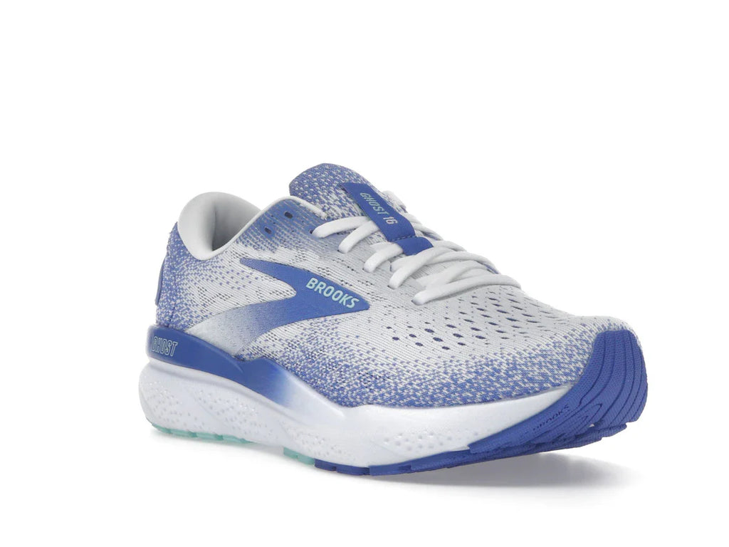 Brooks Ghost 16 White Amparo Blue Limpet Shell (Damen)