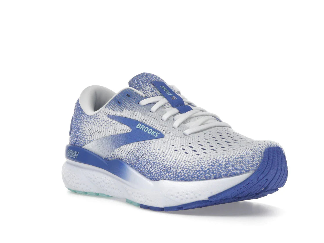 Brooks Ghost 16 White Amparo Blue Limpet Shell (Damen)