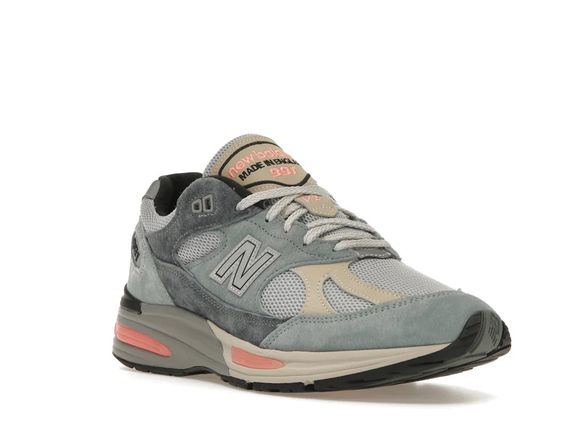 New Balance 991 MiUK Silber Blau Turbulenz