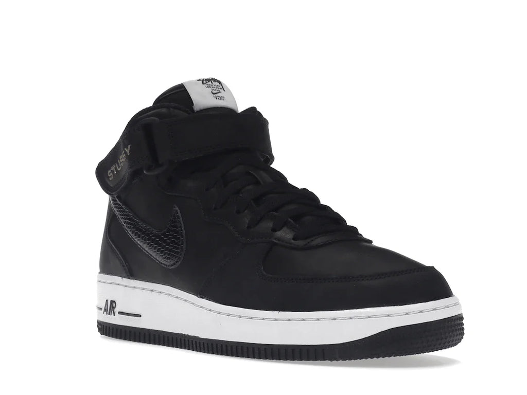 Nike Air Force 1 Mid Stussy Schwarz Weiß