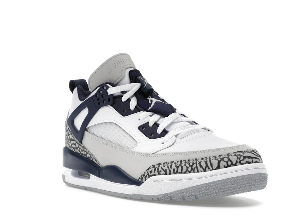 Jordan Spizike Low Weiß Neutralgrau Anthrazit Mitternachtsblau