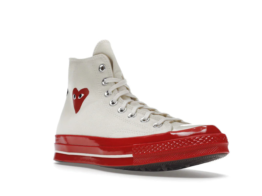 Converse Chuck Taylor All Star 70 Hi Comme des Garcons PLAY Egret Red Zwischensohle