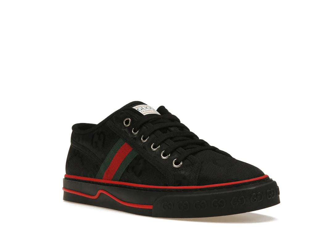 Gucci Off The Grid Tennis 1977 Low ECONYL Schwarz GG Grün Rot