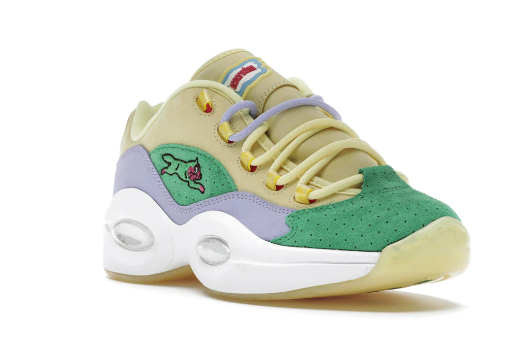 Reebok Question Low BBC Ice Cream Running Dog Gelbgrün