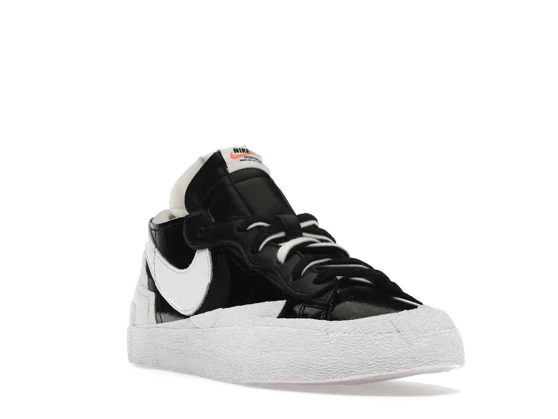 Nike Blazer Low Sacai Schwarzes Lackleder