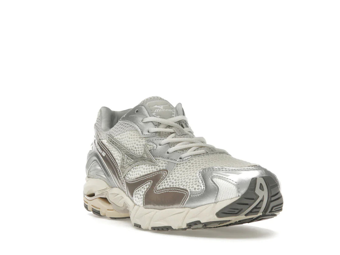 Mizuno Wave Rider 10 Metallic Schneeweiß
