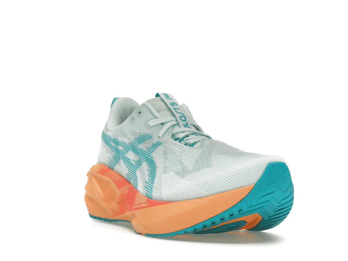 ASICS Novablast 5 Beruhigende Meereswellen-Türkis-Orange