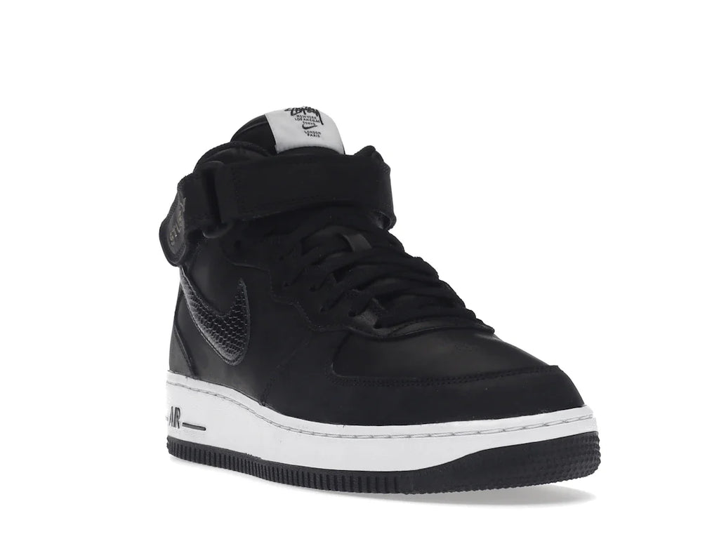 Nike Air Force 1 Mid Stussy Schwarz Weiß