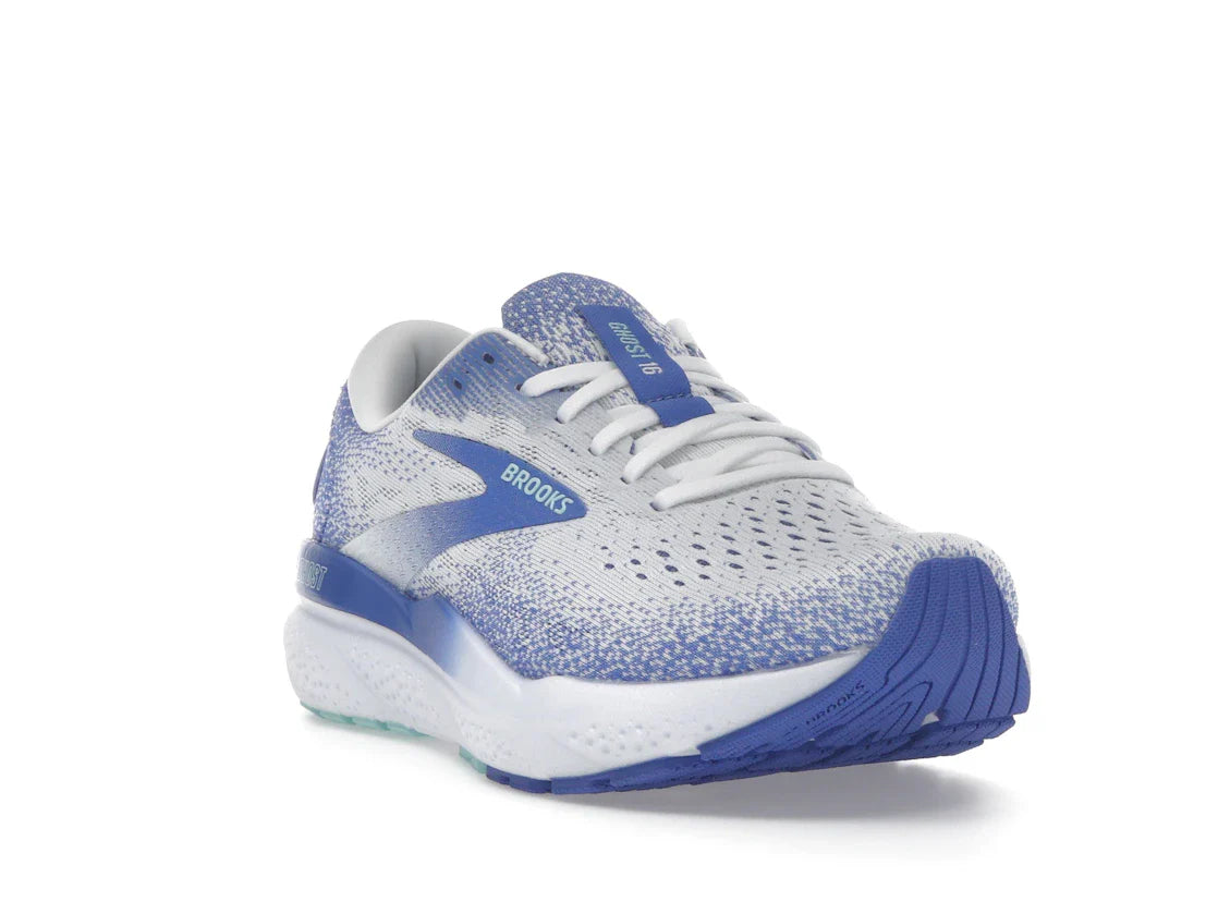 Brooks Ghost 16 White Amparo Blue Limpet Shell (Damen)