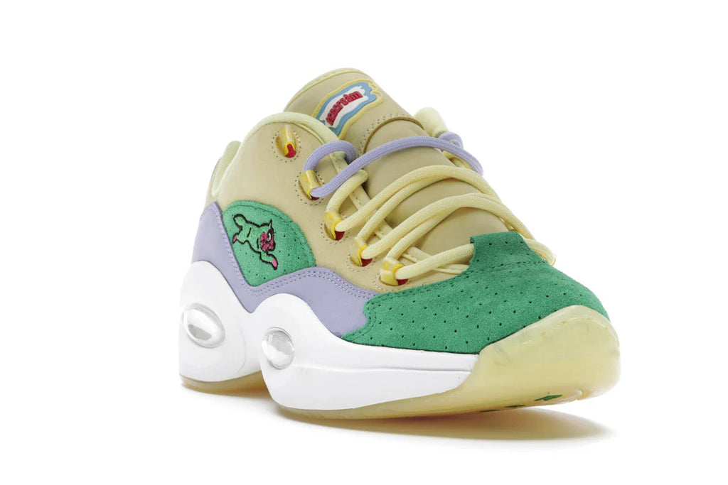 Reebok Question Low BBC Ice Cream Running Dog Gelbgrün
