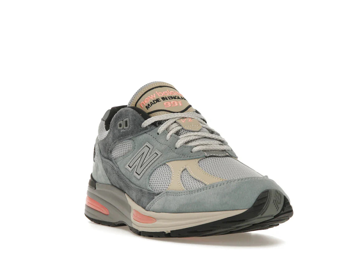New Balance 991 MiUK Silber Blau Turbulenz