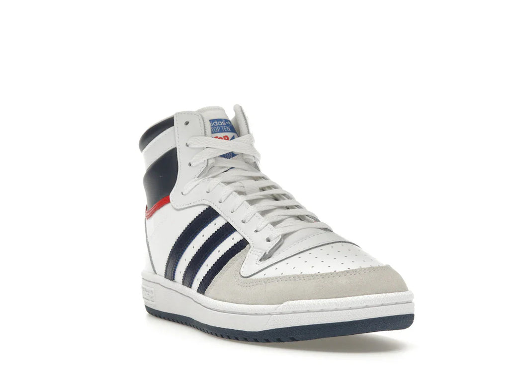 adidas Top Ten Hi Weiß Marineblau Rot