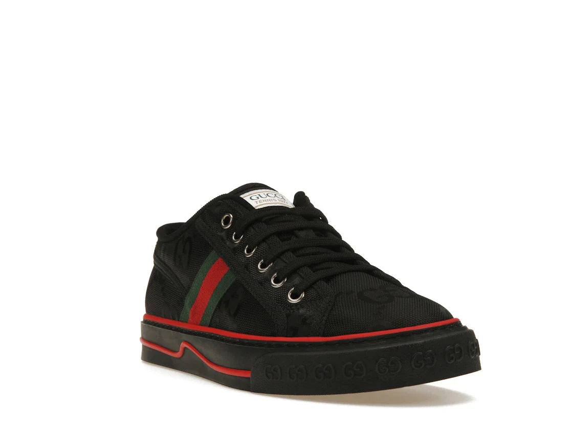 Gucci Off The Grid Tennis 1977 Low ECONYL Schwarz GG Grün Rot