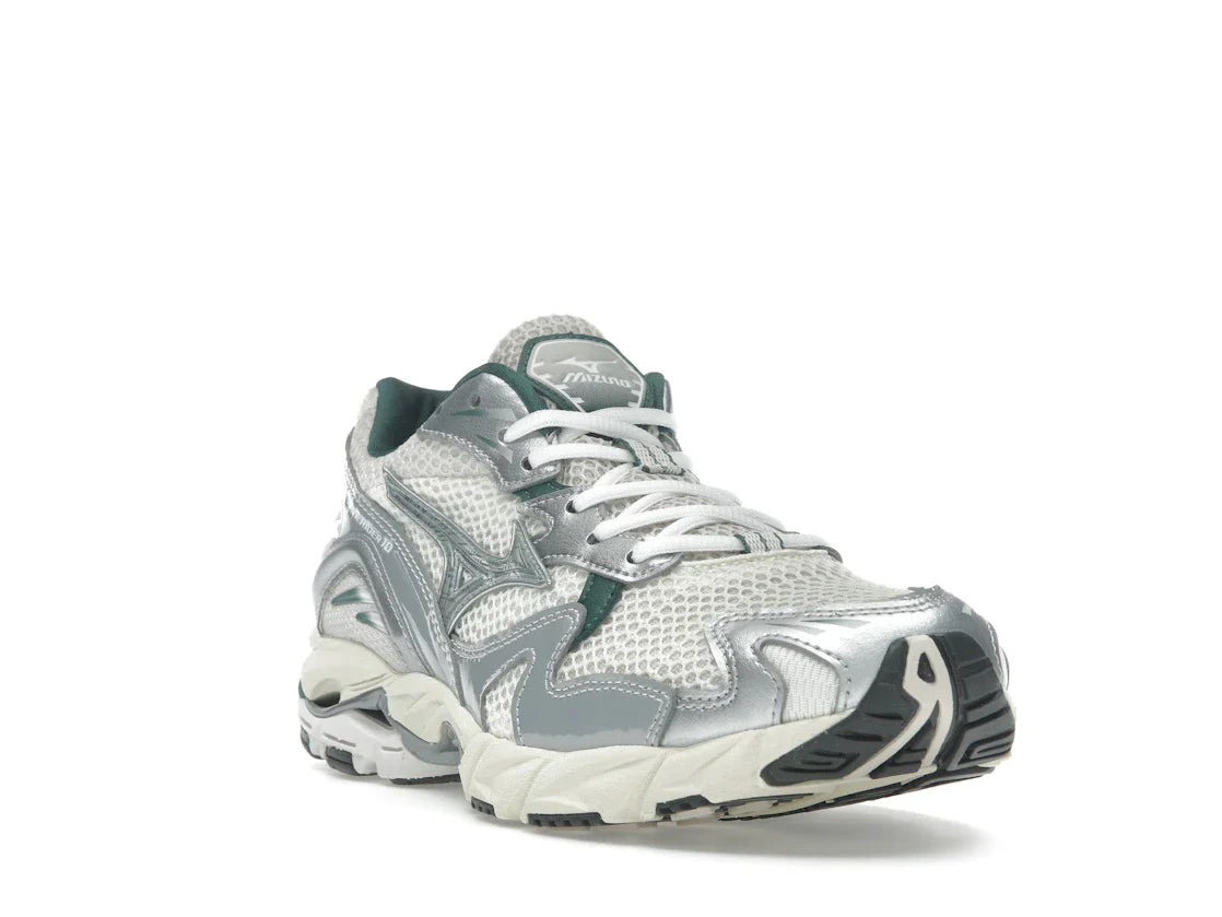 Mizuno Wave Rider 10 Weiß Schiefer Bistro Grün