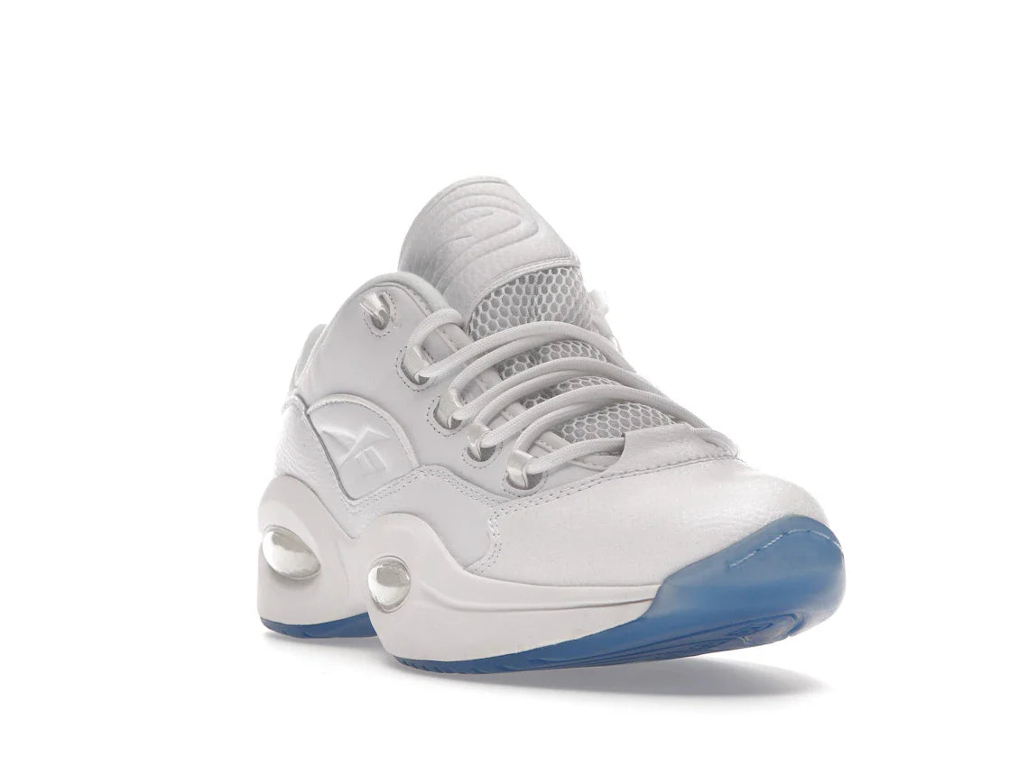 Reebok Question Low Weiß Klare blaue Sohle