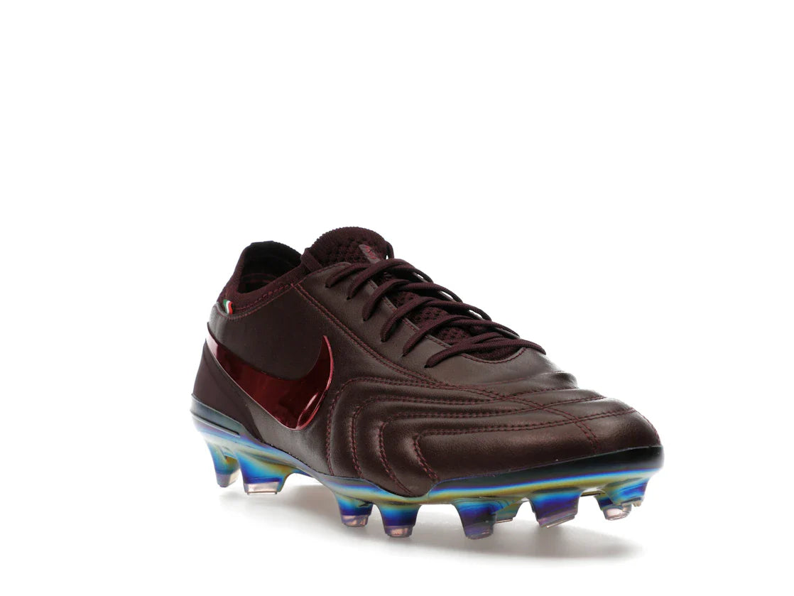 Nike Tiempo Legend 10 Elite Luxe FG Montebelluna Leder Portwein