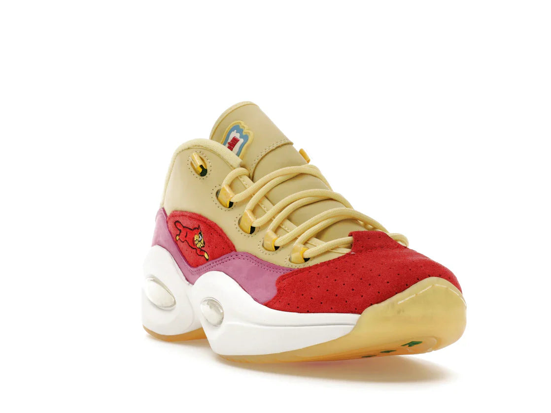 Reebok Question Low BBC Ice Cream Running Dog Gelb Rot