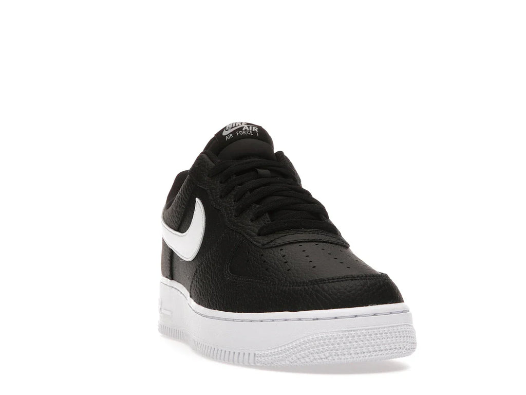 Nike Air Force 1 Low '07 Schwarz Weiß Genarbtes Leder
