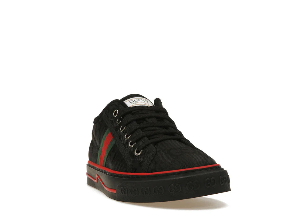 Gucci Off The Grid Tennis 1977 Low ECONYL Schwarz GG Grün Rot