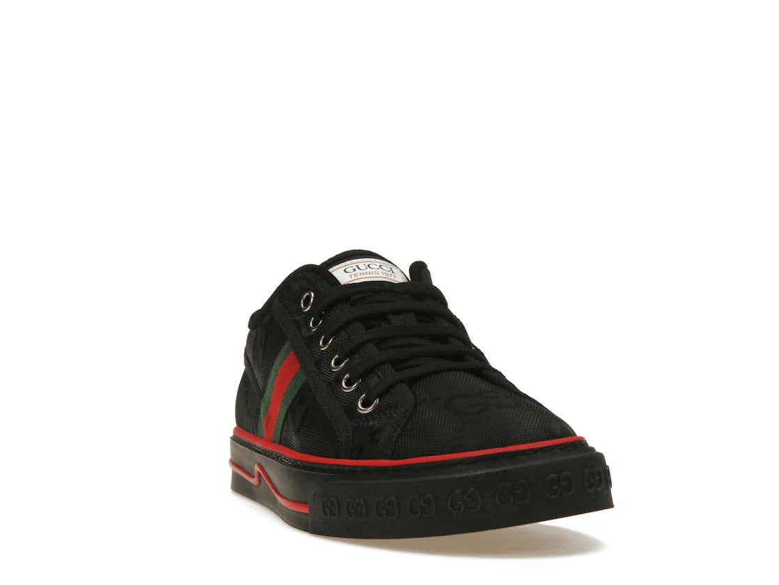 Gucci Off The Grid Tennis 1977 Low ECONYL Schwarz GG Grün Rot