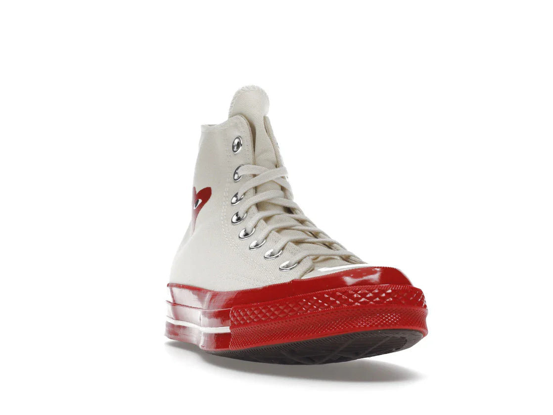 Converse Chuck Taylor All Star 70 Hi Comme des Garcons PLAY Egret Red Zwischensohle