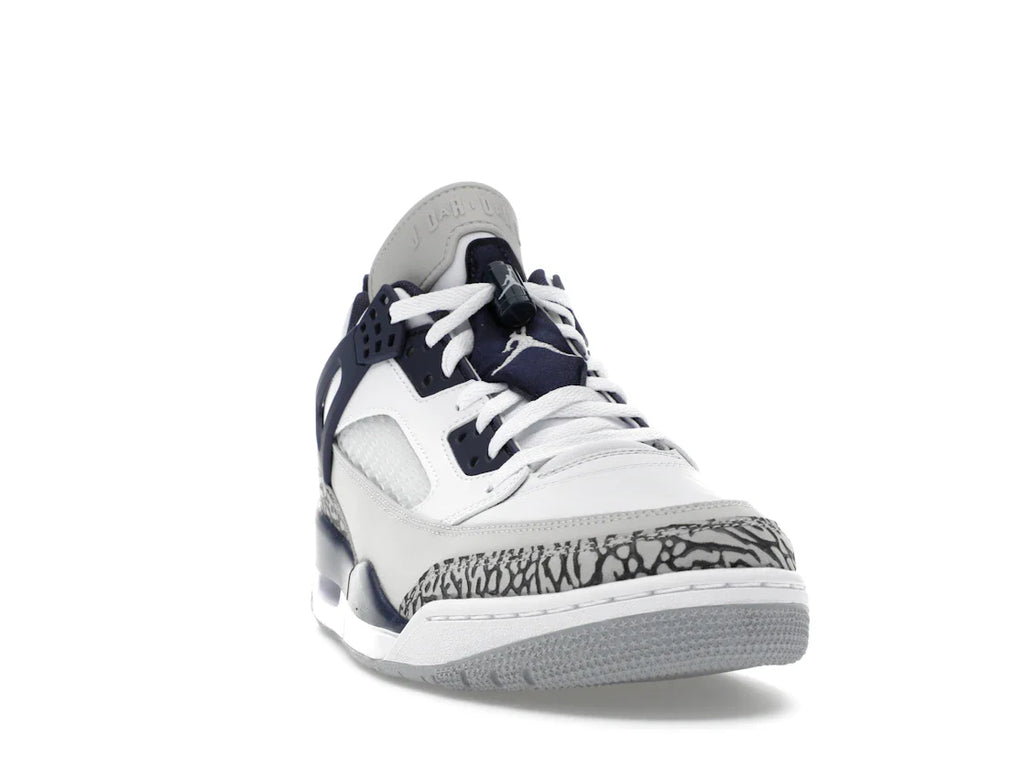 Jordan Spizike Low Weiß Neutralgrau Anthrazit Mitternachtsblau