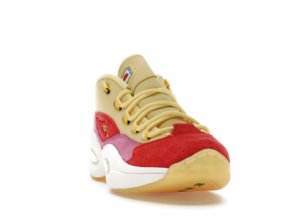 Reebok Question Low BBC Ice Cream Running Dog Gelb Rot