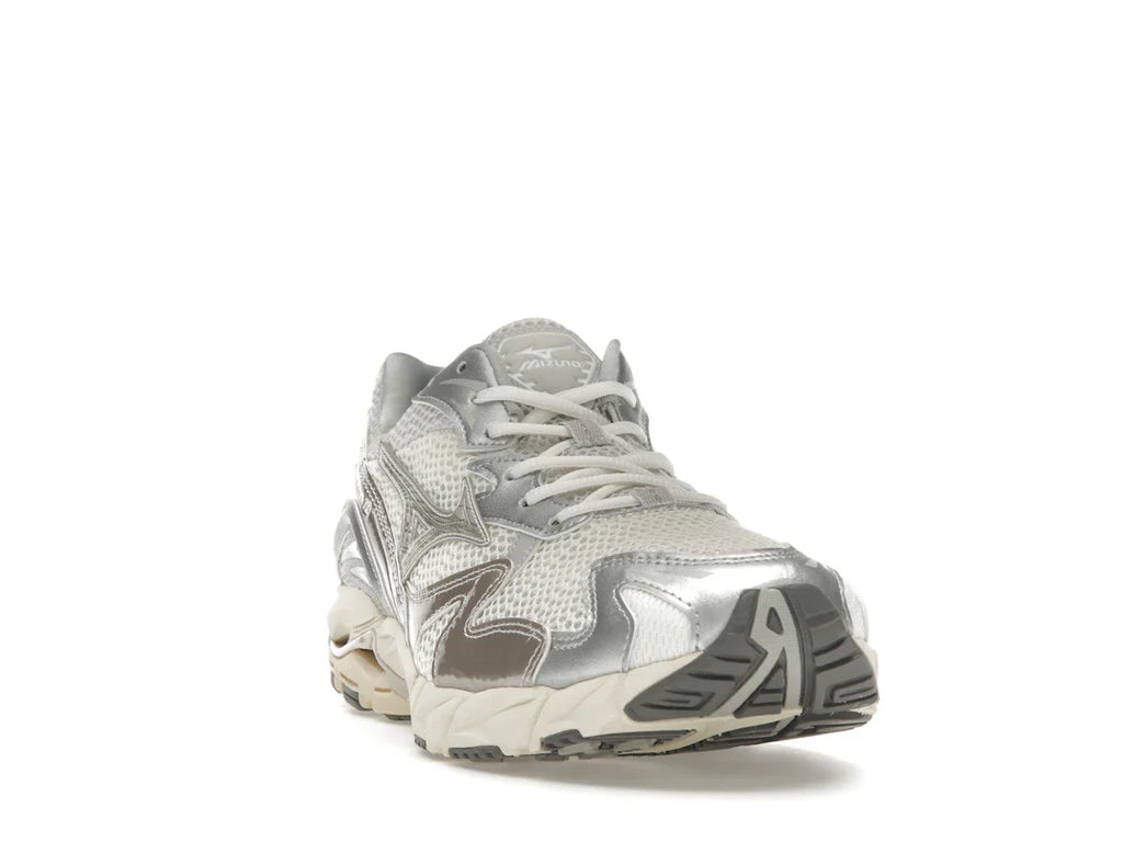 Mizuno Wave Rider 10 Metallic Schneeweiß