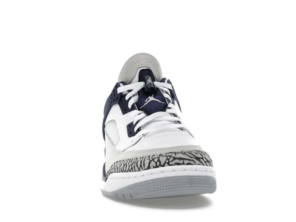 Jordan Spizike Low Weiß Neutralgrau Anthrazit Mitternachtsblau