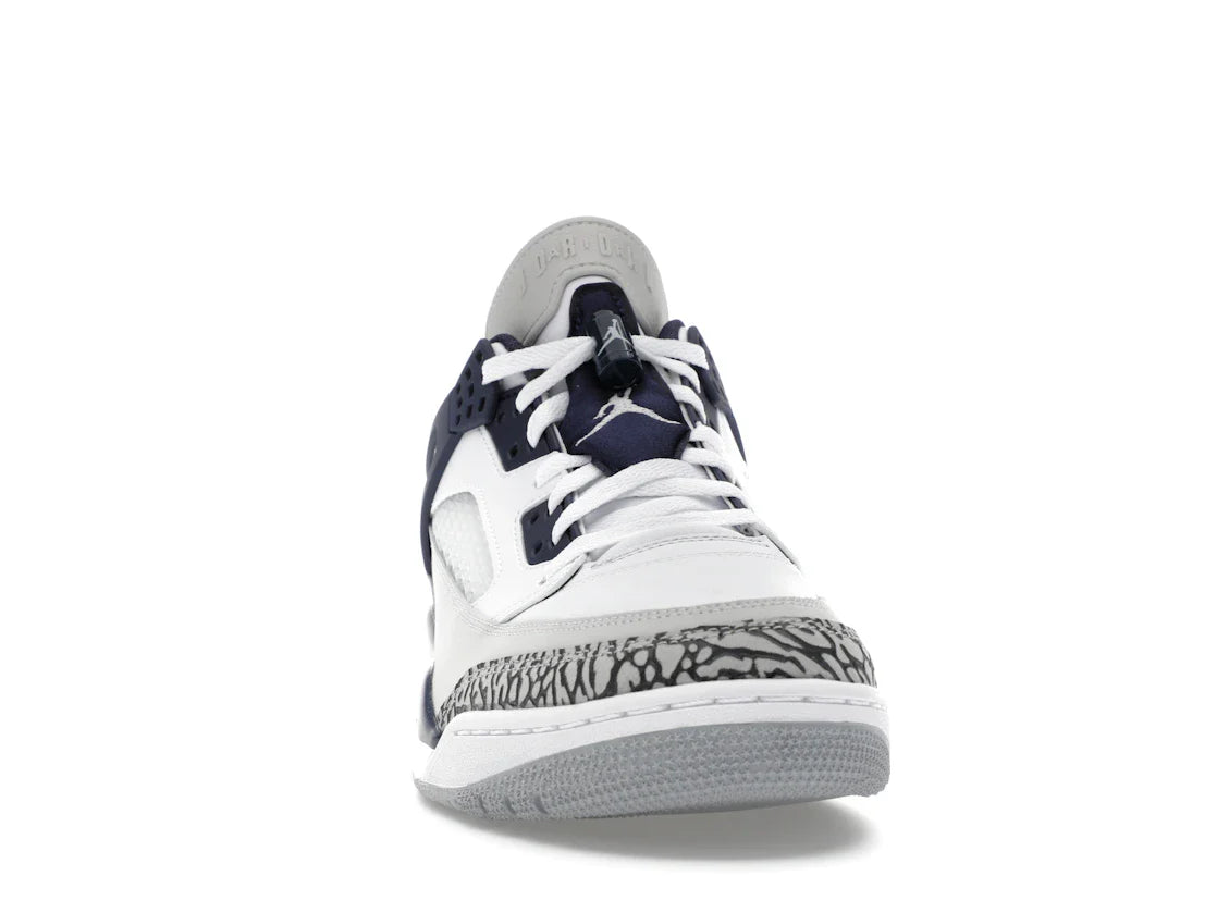 Jordan Spizike Low Weiß Neutralgrau Anthrazit Mitternachtsblau