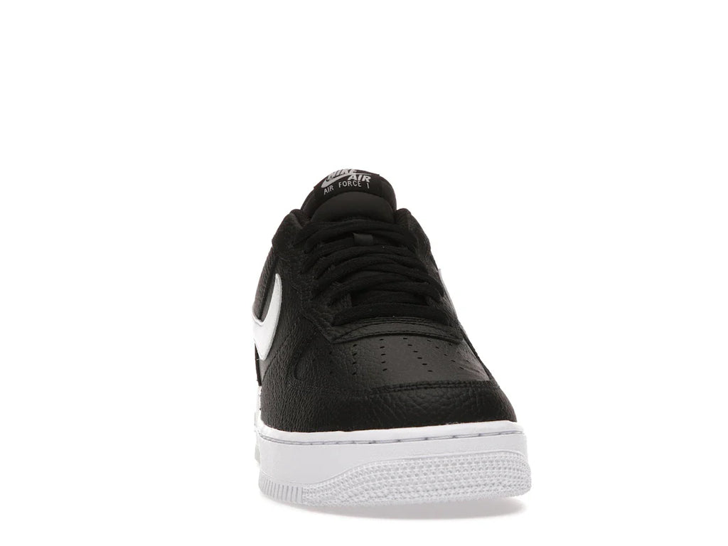 Nike Air Force 1 Low '07 Schwarz Weiß Genarbtes Leder