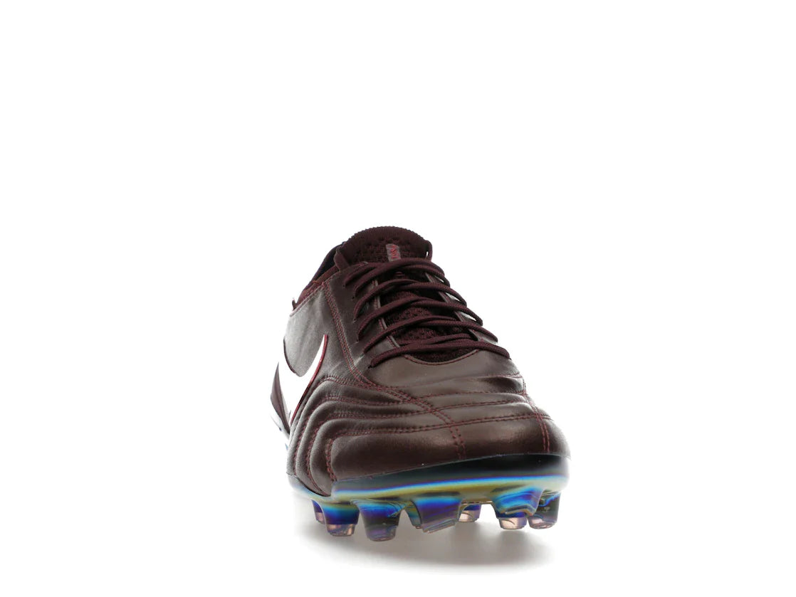Nike Tiempo Legend 10 Elite Luxe FG Montebelluna Leder Portwein