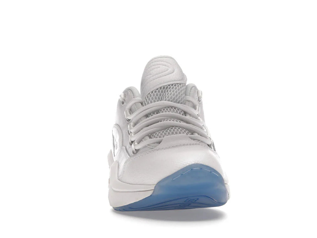 Reebok Question Low Weiß Klare blaue Sohle