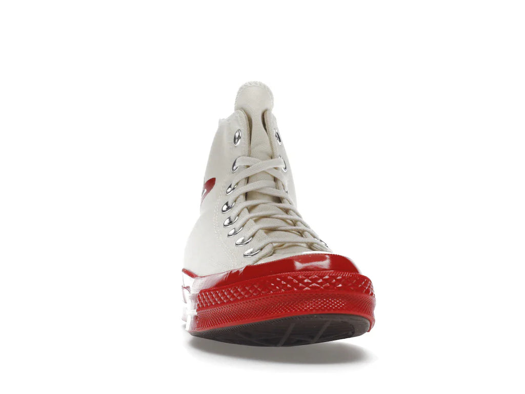 Converse Chuck Taylor All Star 70 Hi Comme des Garcons PLAY Egret Red Zwischensohle