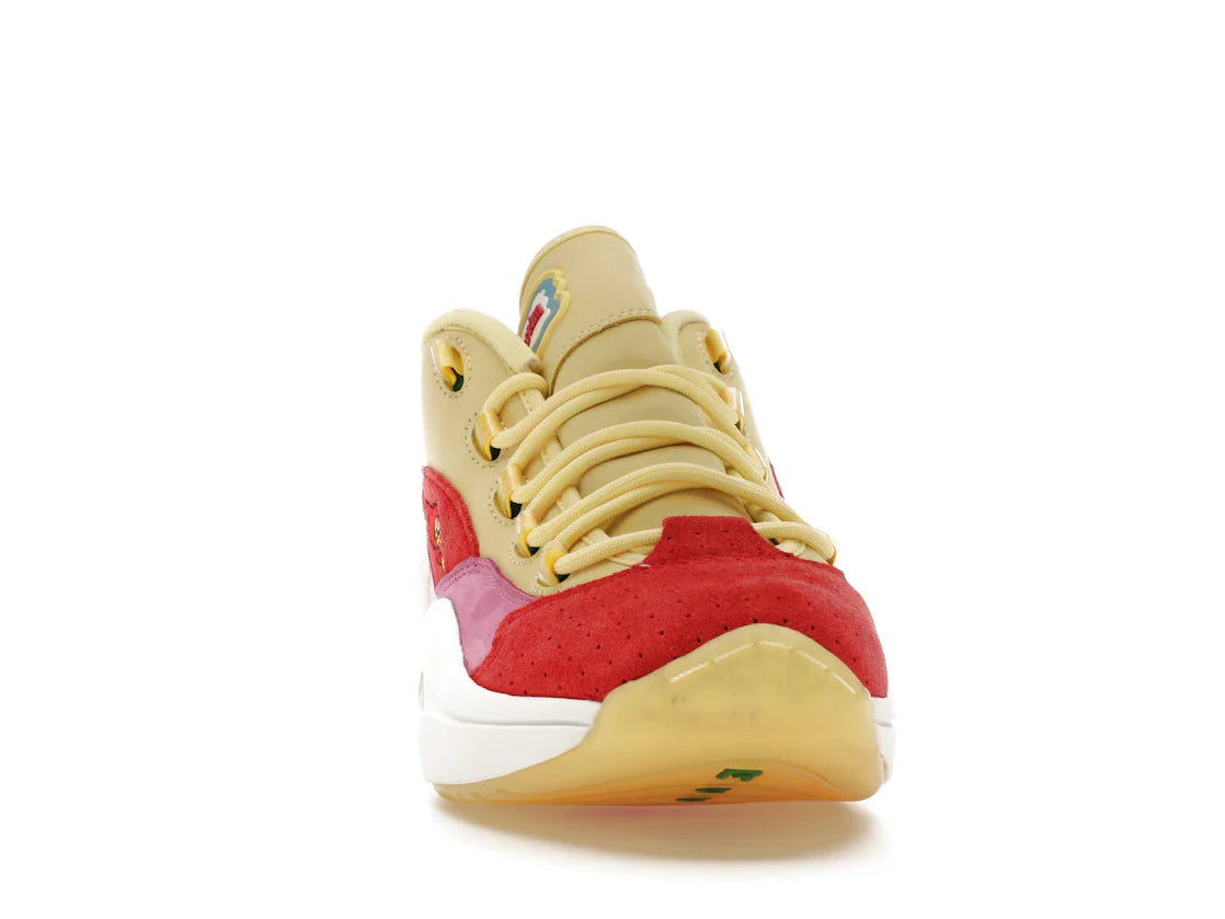 Reebok Question Low BBC Ice Cream Running Dog Gelb Rot