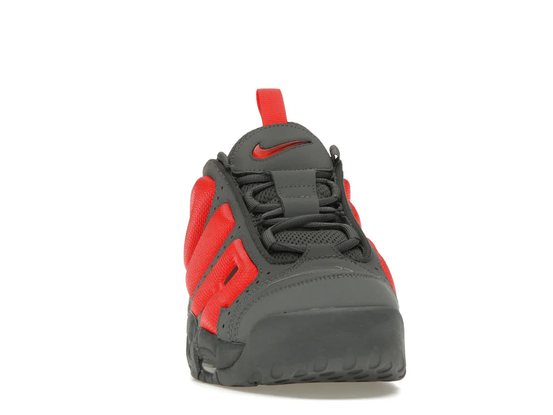 Nike Air More Uptempo Low Dunkelgrau Hellkarmesinrot