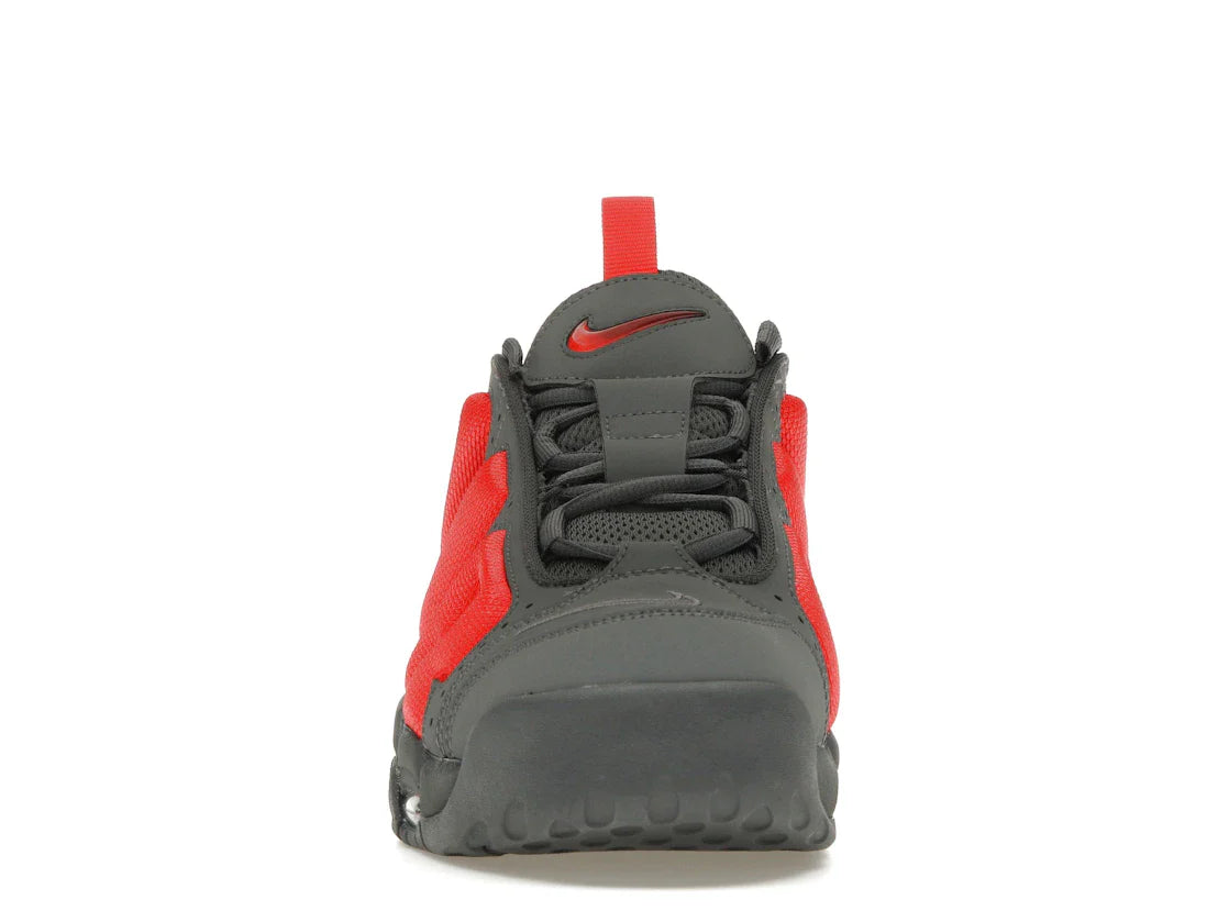 Nike Air More Uptempo Low Dunkelgrau Hellkarmesinrot