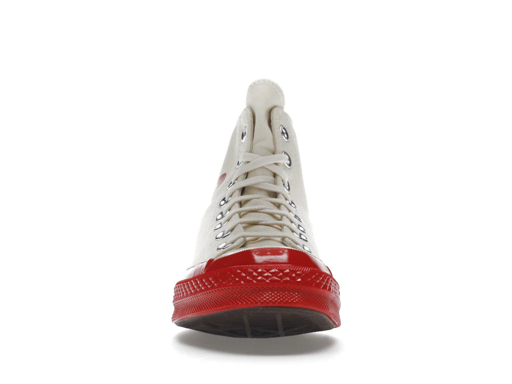 Converse Chuck Taylor All Star 70 Hi Comme des Garcons PLAY Egret Red Zwischensohle