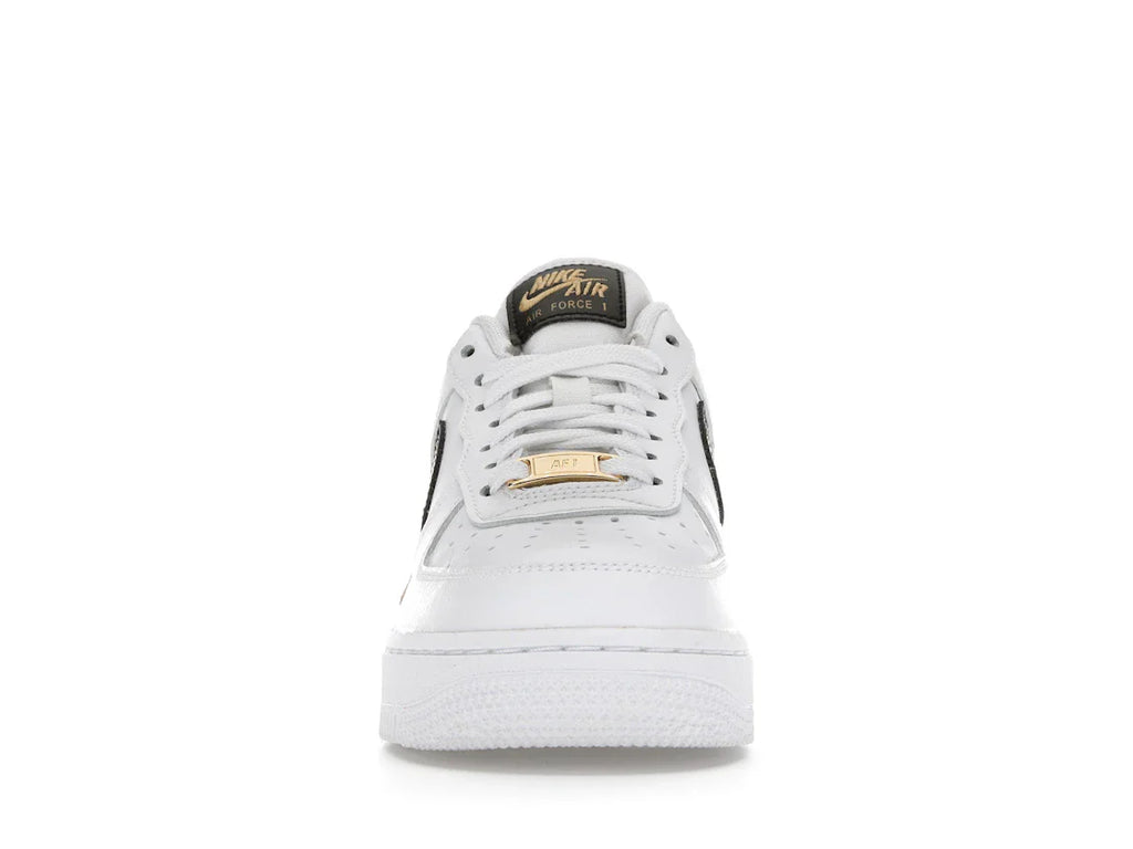Nike Air Force 1 Low '07 Essential Weiß Schwarz Gold Mini Swoosh (Damen)