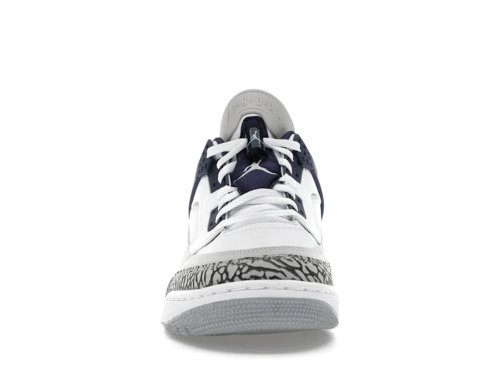 Jordan Spizike Low Weiß Neutralgrau Anthrazit Mitternachtsblau