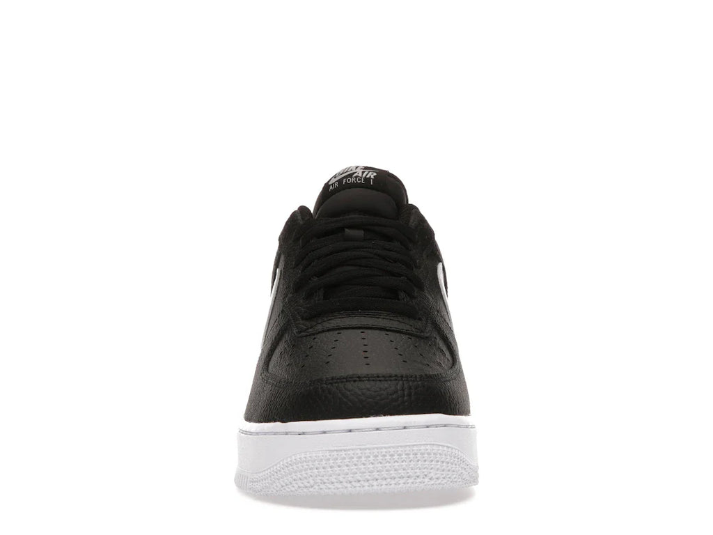 Nike Air Force 1 Low '07 Schwarz Weiß Genarbtes Leder