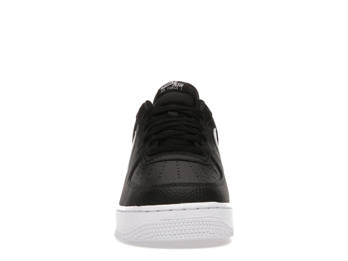 Nike Air Force 1 Low '07 Schwarz Weiß Genarbtes Leder
