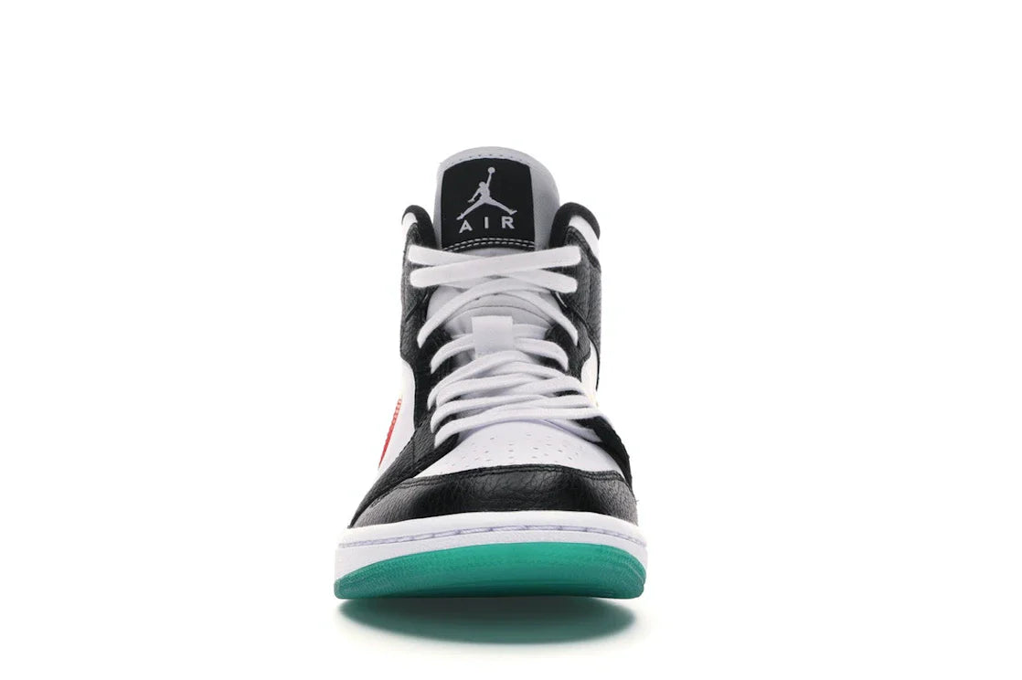 Jordan 1 Mid Alternate Swooshes Rot Gelb (Damen)