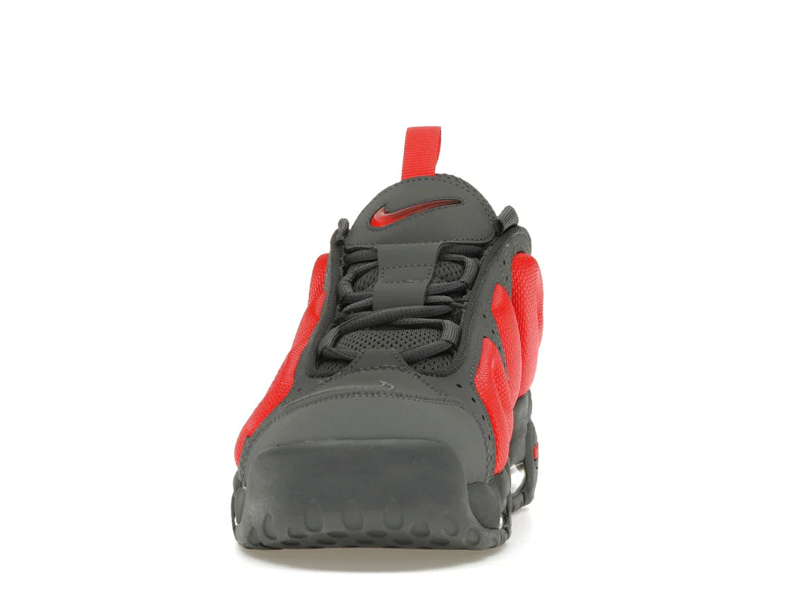 Nike Air More Uptempo Low Dunkelgrau Hellkarmesinrot