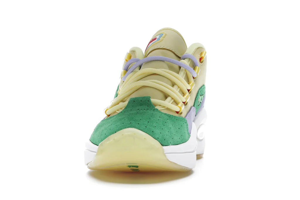 Reebok Question Low BBC Ice Cream Running Dog Gelbgrün