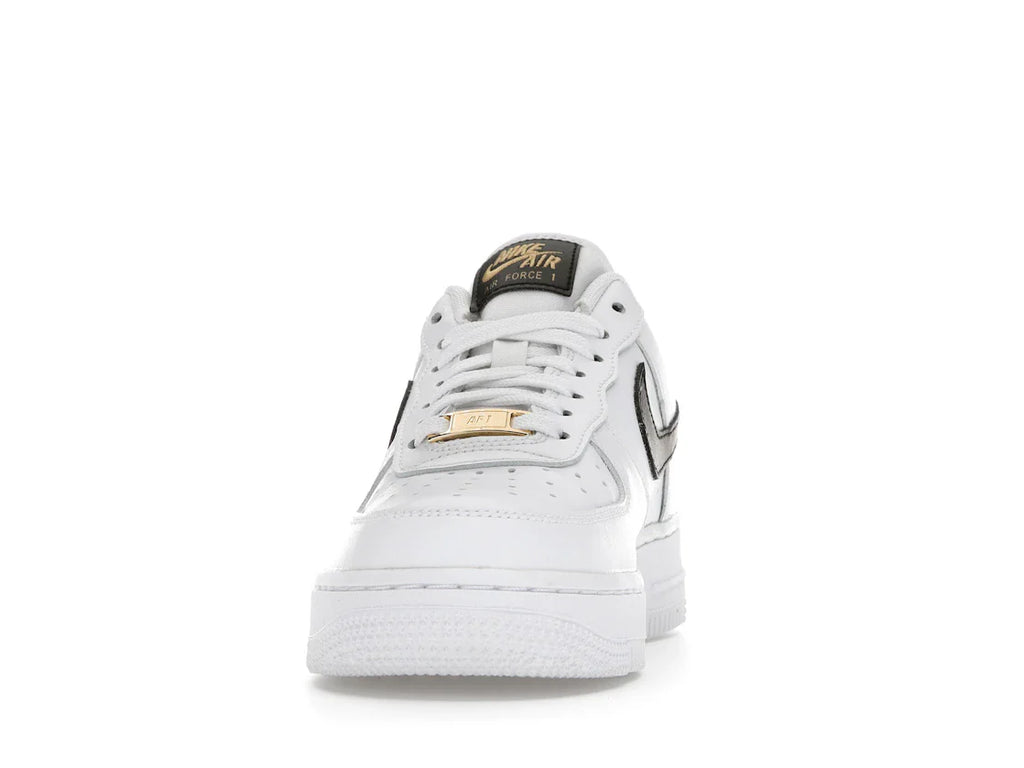 Nike Air Force 1 Low '07 Essential Weiß Schwarz Gold Mini Swoosh (Damen)