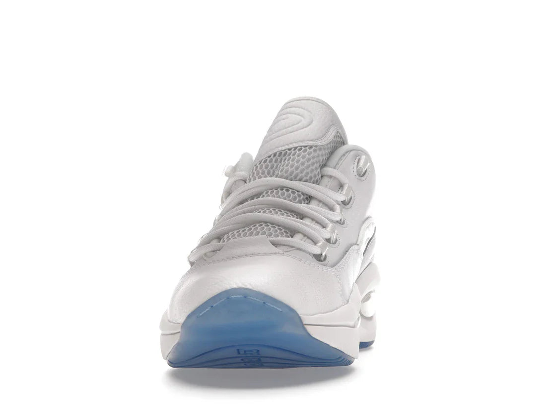 Reebok Question Low Weiß Klare blaue Sohle