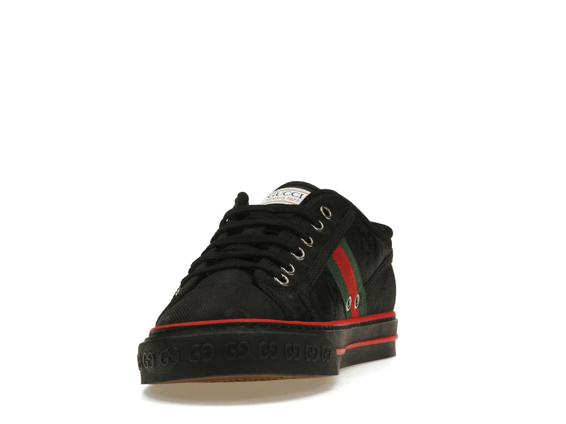 Gucci Off The Grid Tennis 1977 Low ECONYL Schwarz GG Grün Rot
