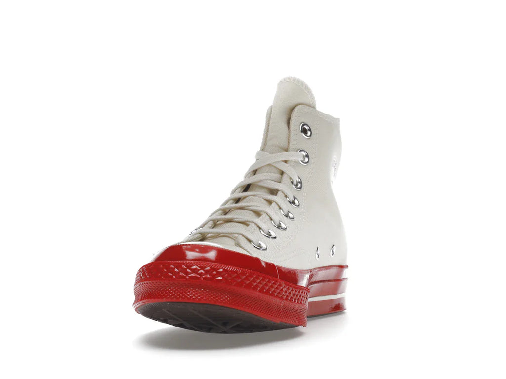 Converse Chuck Taylor All Star 70 Hi Comme des Garcons PLAY Egret Red Zwischensohle